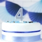 Preview: Number Candle - 4 - Silver